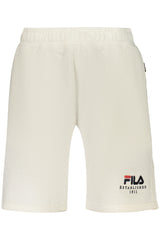 FILA MEN'S WHITE SHORT TRACKSUIT PANTS
