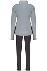 FREDDY WOMEN'S LIGHT BLUE ZIP-UP SWEATSHIRT