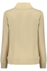 FREDDY WOMEN'S BEIGE ZIP-UP SWEATSHIRT