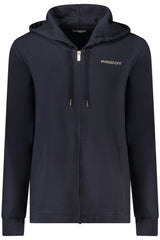 FREDDY WOMEN'S BLUE ZIP-UP SWEATSHIRT