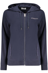FREDDY WOMEN'S BLUE ZIP-UP SWEATSHIRT