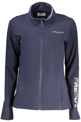 FREDDY WOMEN'S BLUE ZIP-UP SWEATSHIRT