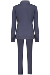 FREDDY WOMEN'S BLUE ZIP-UP SWEATSHIRT