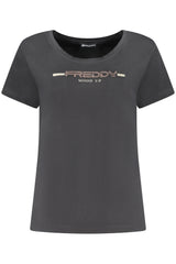 FREDDY WOMEN'S SHORT-SLEEVE T-SHIRT BLACK