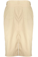GANT WOMEN'S BEIGE LONGUETTE SKIRT