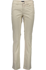GANT WOMEN'S BEIGE TROUSERS