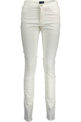 GANT WOMEN'S WHITE TROUSERS