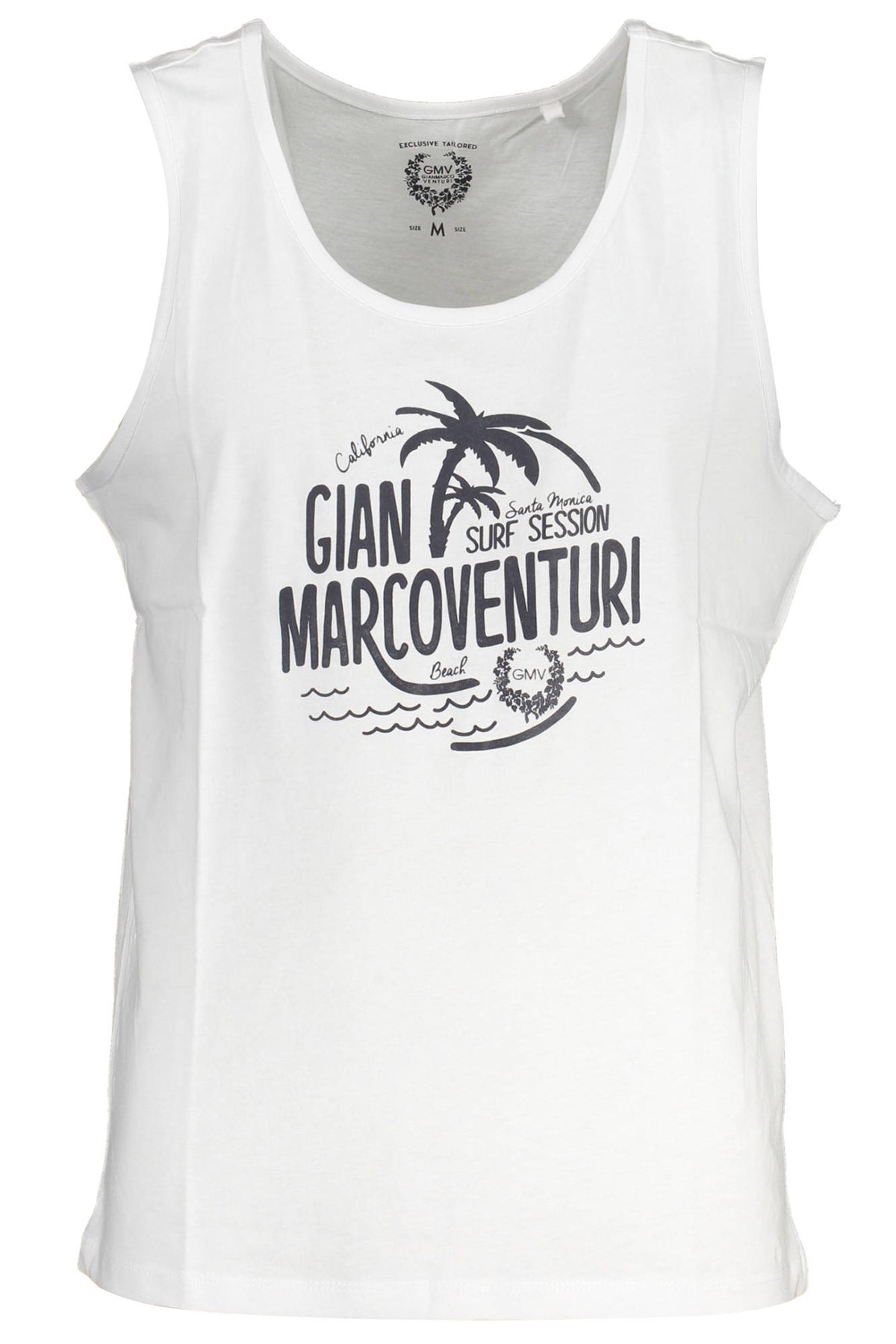 GIAN MARCO VENTURI MEN'S WHITE TANK TOP