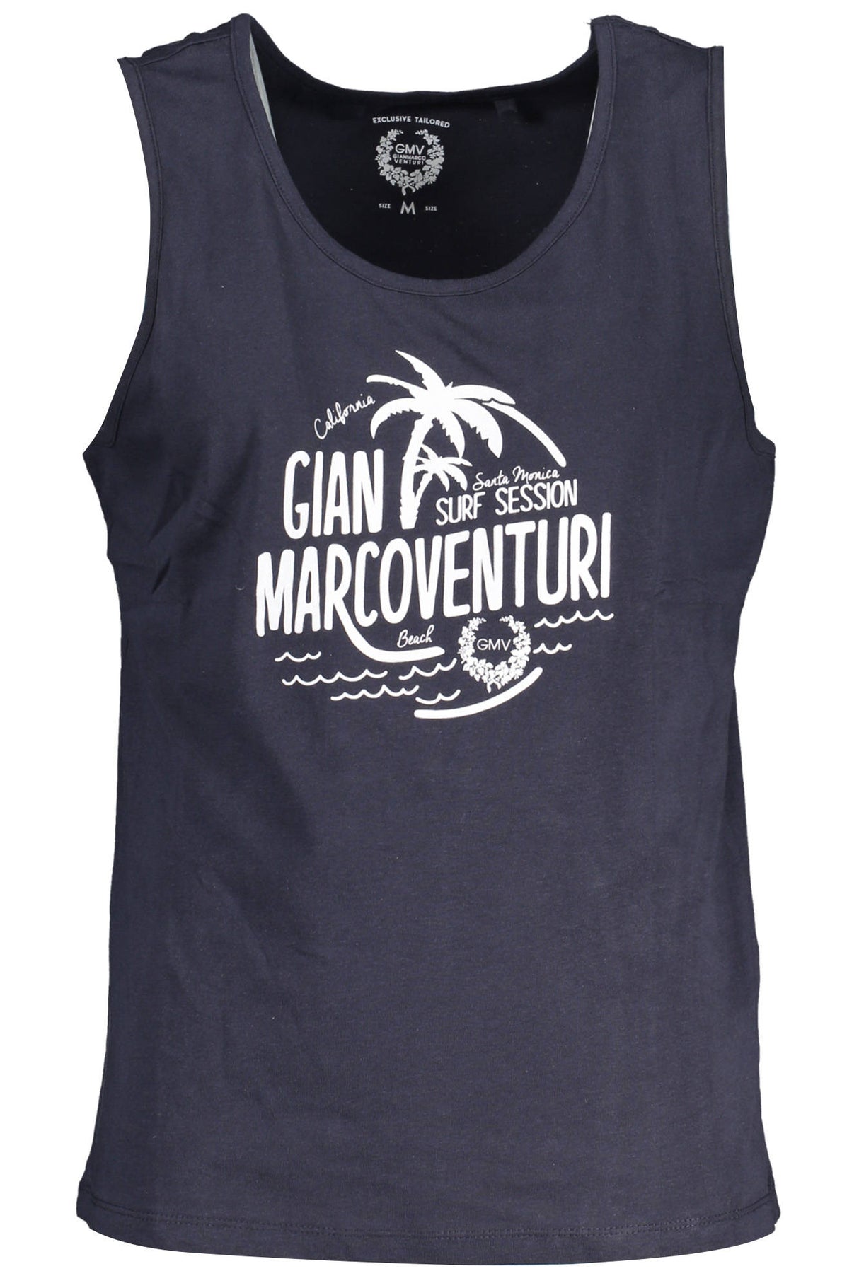 GIAN MARCO VENTURI MEN'S BLUE TANK TOP