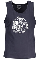 GIAN MARCO VENTURI MEN'S BLUE TANK TOP
