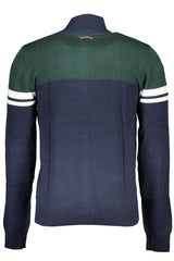 GIAN MARCO VENTURI BLUE MEN'S CARDIGAN