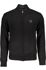 GIAN MARCO VENTURI MEN'S BLACK CARDIGAN