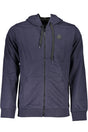 GIAN MARCO VENTURI MEN'S BLUE ZIP-UP SWEATSHIRT