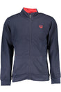 GIAN MARCO VENTURI MEN'S BLUE SWEATSHIRT WITH ZIP