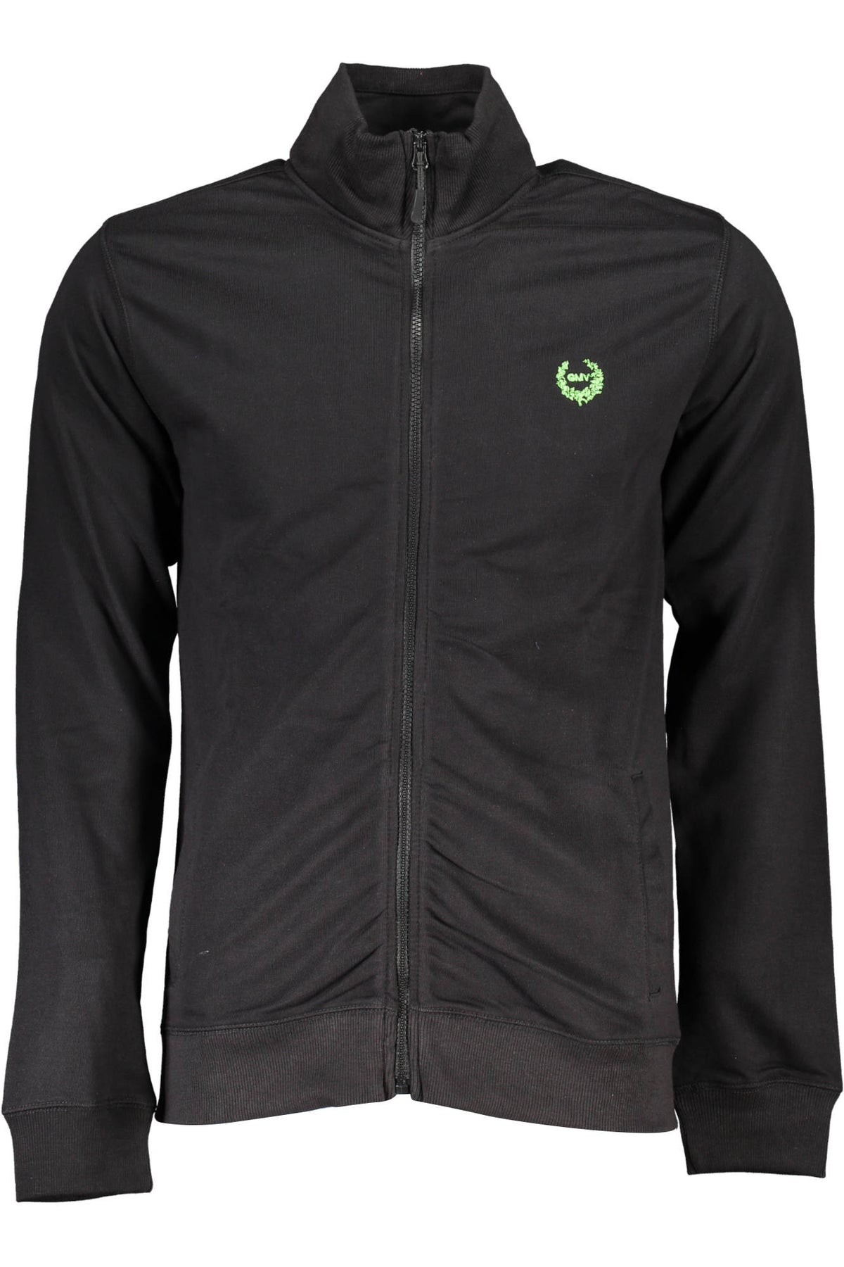 GIAN MARCO VENTURI MEN'S BLACK ZIPPED SWEATSHIRT