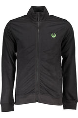 GIAN MARCO VENTURI MEN'S BLACK ZIPPED SWEATSHIRT