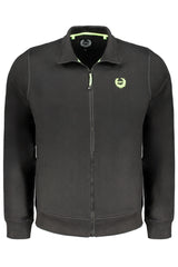 GIAN MARCO VENTURI MEN'S BLACK ZIP SWEATSHIRT