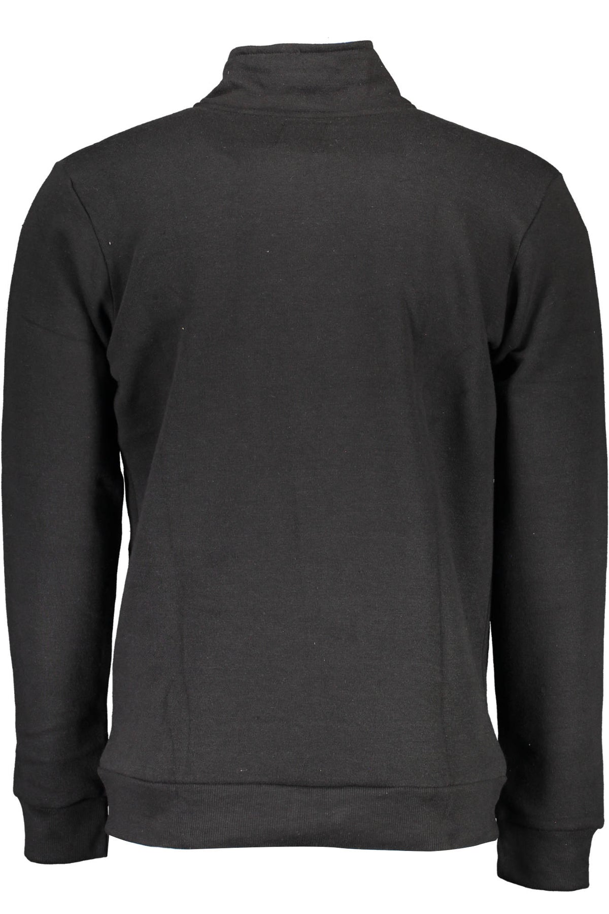 GIAN MARCO VENTURI MEN'S BLACK SWEATSHIRT WITH ZIP