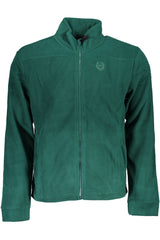 GIAN MARCO VENTURI MEN'S GREEN ZIP SWEATSHIRT