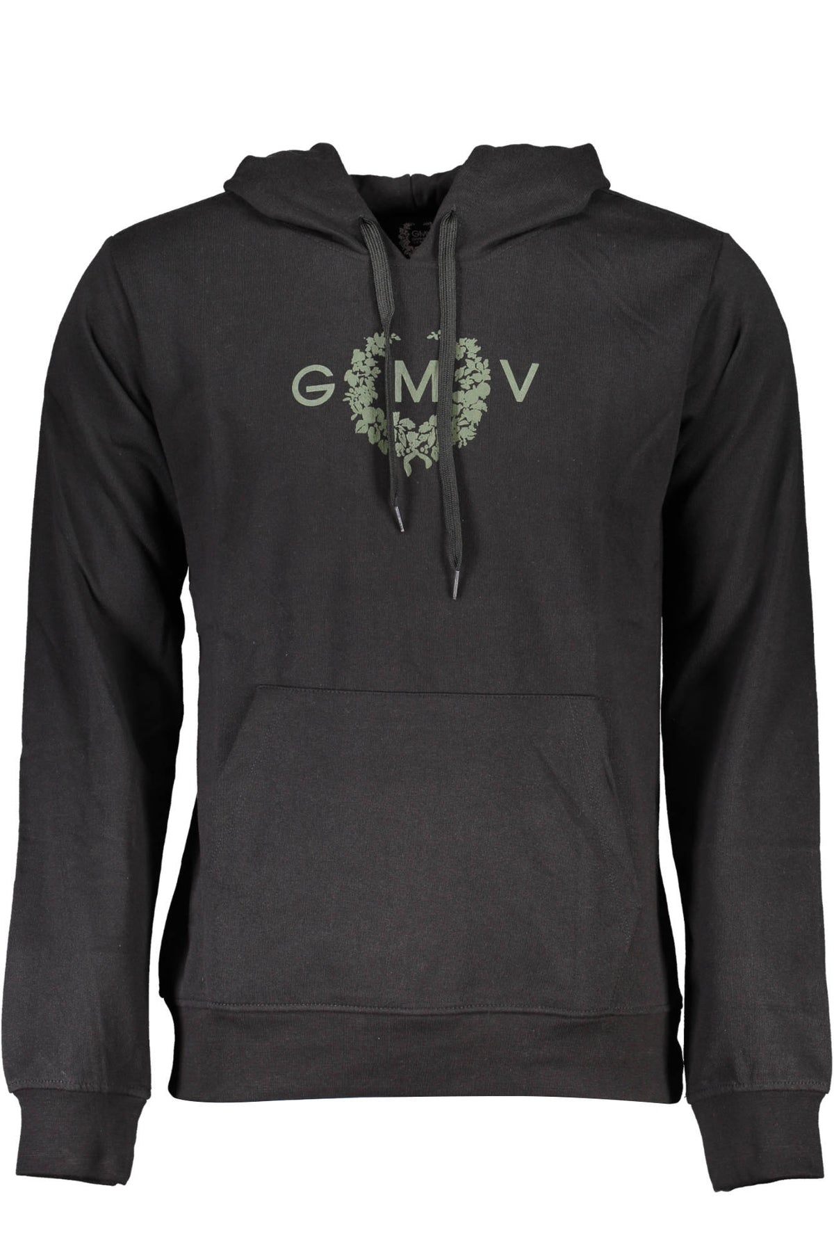 GIAN MARCO VENTURI MEN'S BLACK ZIP-LESS SWEATSHIRT