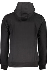 GIAN MARCO VENTURI MEN'S BLACK ZIP-LESS SWEATSHIRT