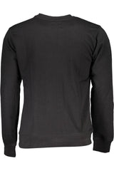 GIAN MARCO VENTURI MEN'S BLACK ZIP-LESS SWEATSHIRT