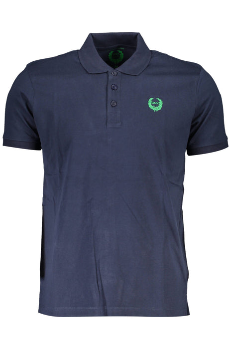 GIAN MARCO VENTURI MEN'S SHORT SLEEVE POLO BLUE
