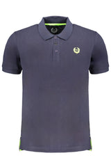 GIAN MARCO VENTURI MEN'S SHORT SLEEVED POLO SHIRT BLUE