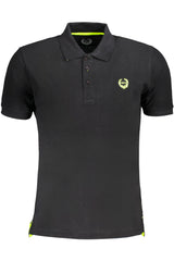 GIAN MARCO VENTURI MEN'S BLACK SHORT SLEEVED POLO SHIRT