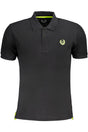 GIAN MARCO VENTURI MEN'S BLACK SHORT SLEEVED POLO SHIRT