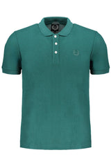 GIAN MARCO VENTURI GREEN MEN'S SHORT SLEEVED POLO SHIRT