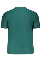 GIAN MARCO VENTURI GREEN MEN'S SHORT SLEEVED POLO SHIRT