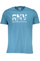 GIAN MARCO VENTURI MEN'S SHORT SLEEVE T-SHIRT BLUE