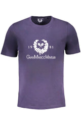 GIAN MARCO VENTURI MEN'S SHORT SLEEVED T-SHIRT BLUE