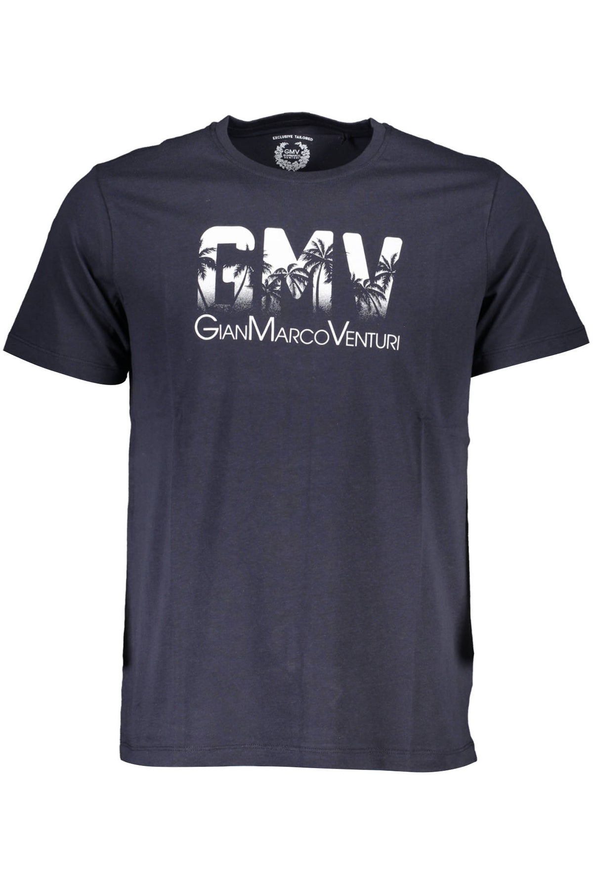 GIAN MARCO VENTURI MEN'S SHORT SLEEVE T-SHIRT BLUE
