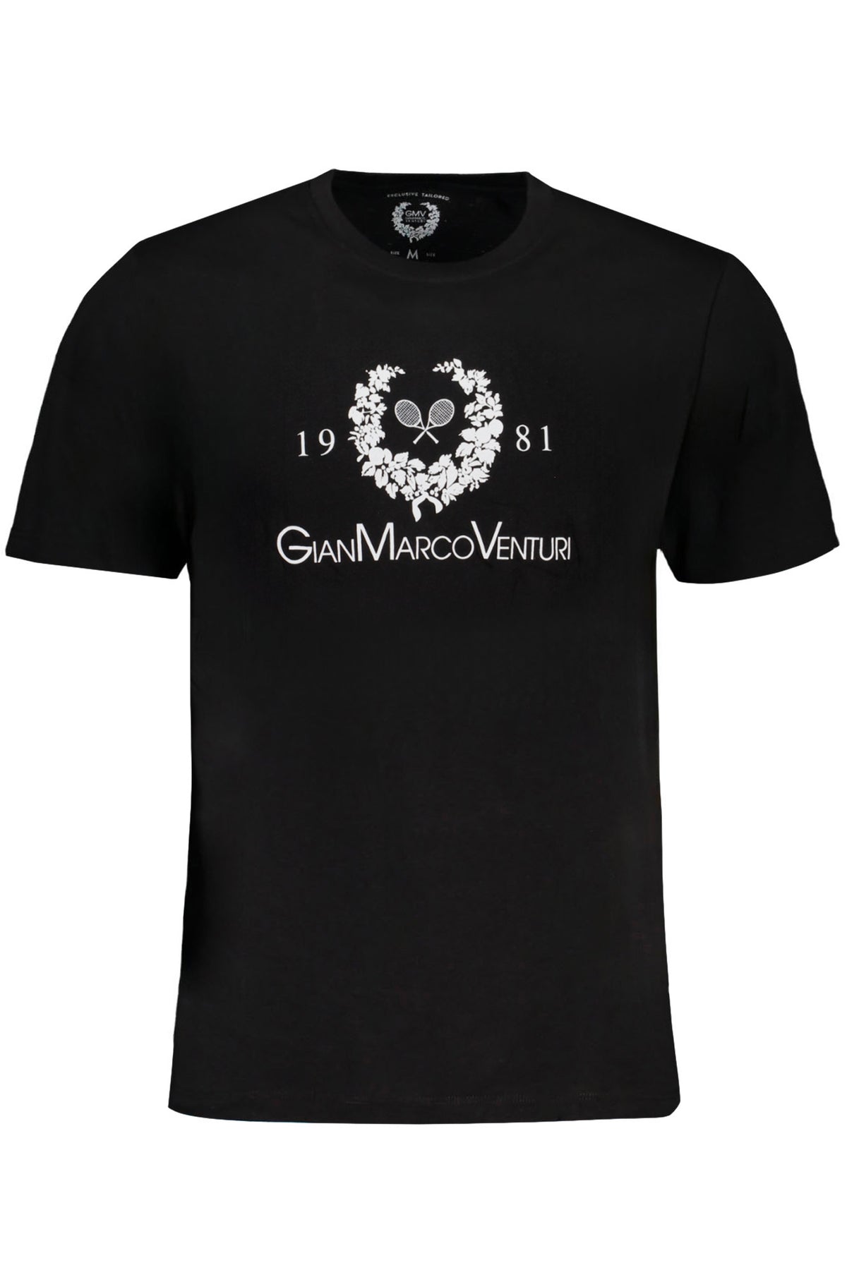 GIAN MARCO VENTURI MEN'S SHORT SLEEVED T-SHIRT BLACK
