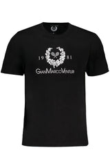 GIAN MARCO VENTURI MEN'S SHORT SLEEVED T-SHIRT BLACK