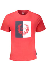 GIAN MARCO VENTURI MEN'S RED SHORT SLEEVE T-SHIRT