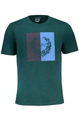 GIAN MARCO VENTURI GREEN MEN'S SHORT SLEEVED T-SHIRT