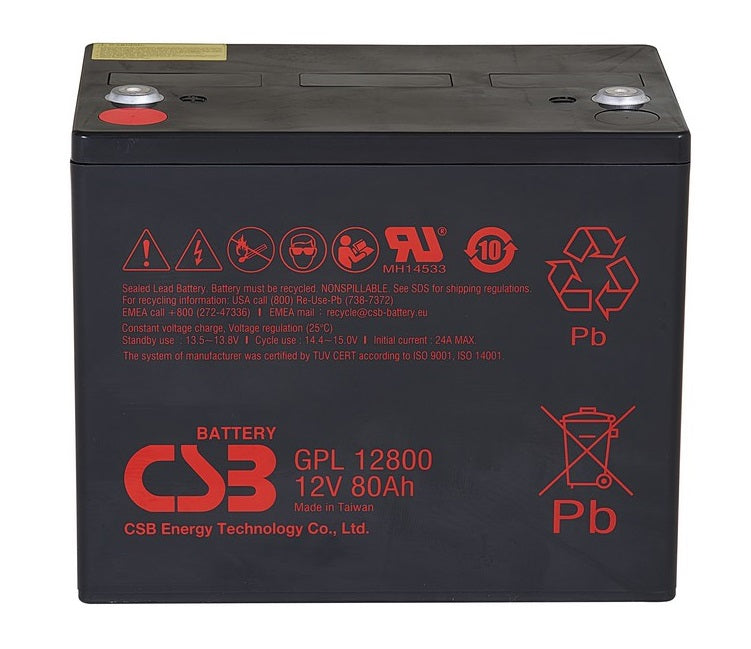 CSB Lead Acid Battery 12V 80AH GPL12800 (Hand Lift)