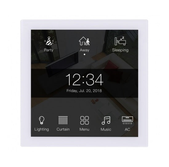 HDL GRANITE Panel White with 4'' Touch Display, Built In Temperature, Humidity & Proximity Sensor
