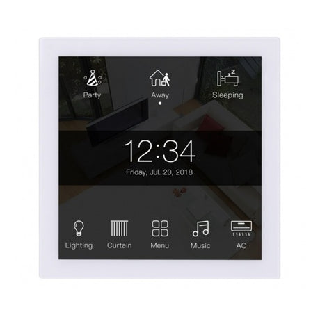 HDL GRANITE Panel White with 4'' Touch Display, Built In Temperature, Humidity & Proximity Sensor