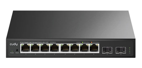 Cudy Switch Gigabit Ethernet Cloud Easy-Managed 8-Port + 2SFP GS108ES2