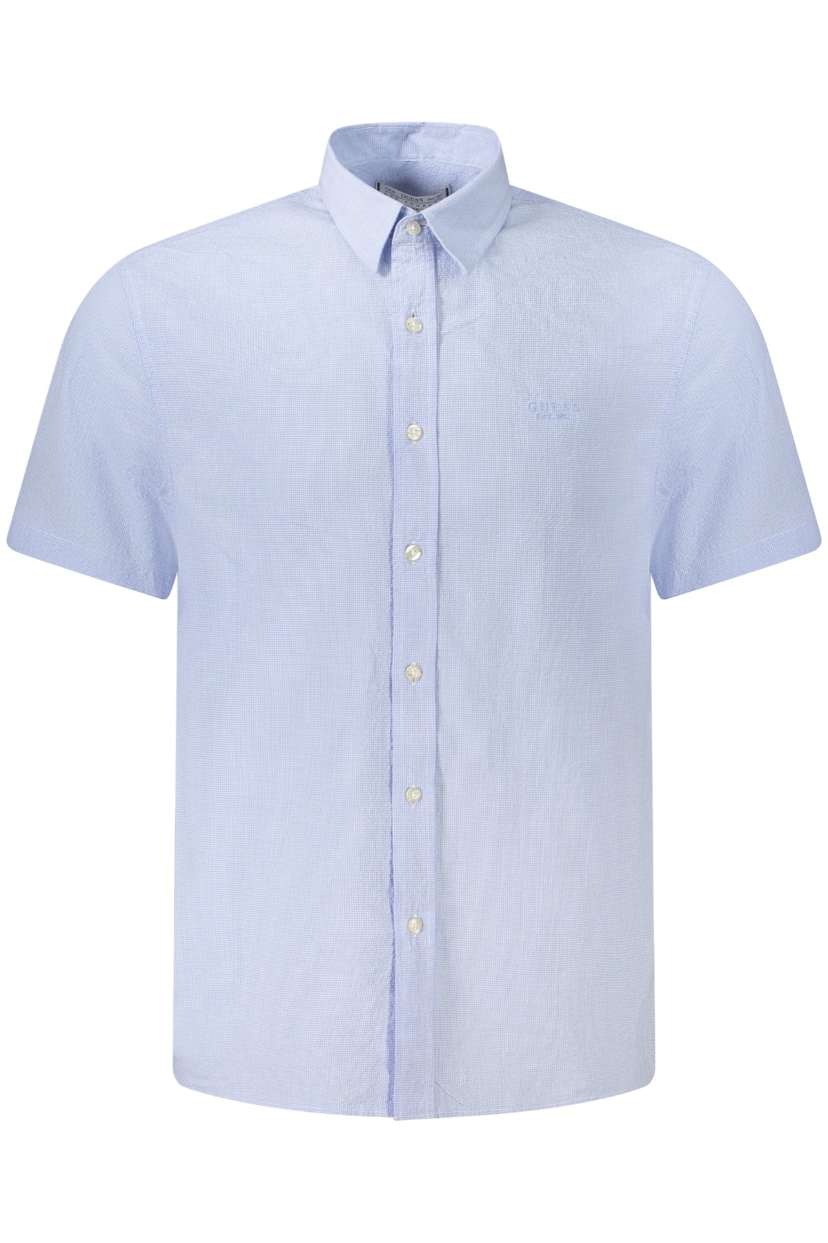 GUESS JEANS MEN'S SHORT-SLEEVED SHIRT, BLUE