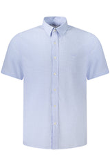 GUESS JEANS MEN'S SHORT-SLEEVED SHIRT, BLUE