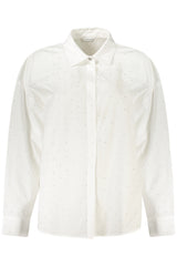 GUESS JEANS WOMEN'S LONG-SLEEVED SHIRT WHITE