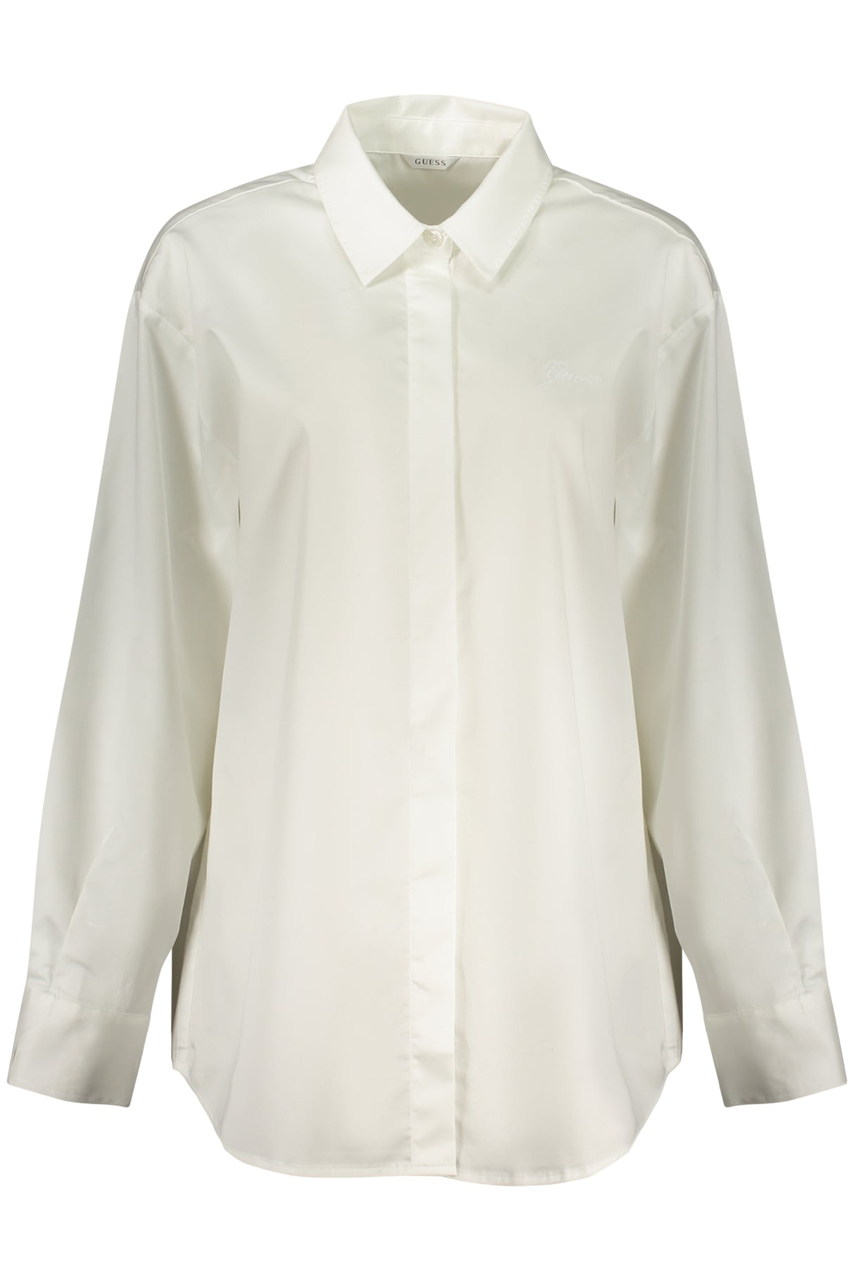 GUESS JEANS WOMEN'S LONG-SLEEVED SHIRT WHITE