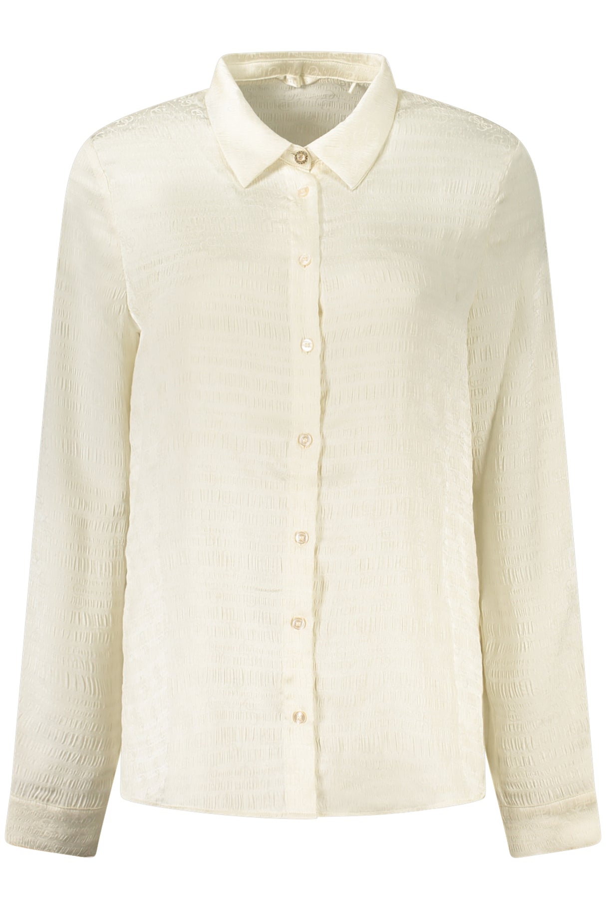 GUESS JEANS WOMEN'S LONG-SLEEVED SHIRT WHITE