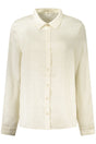 GUESS JEANS WOMEN'S LONG-SLEEVED SHIRT WHITE
