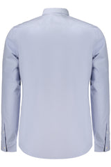 GUESS JEANS MEN'S LONG-SLEEVED SHIRT, BLUE